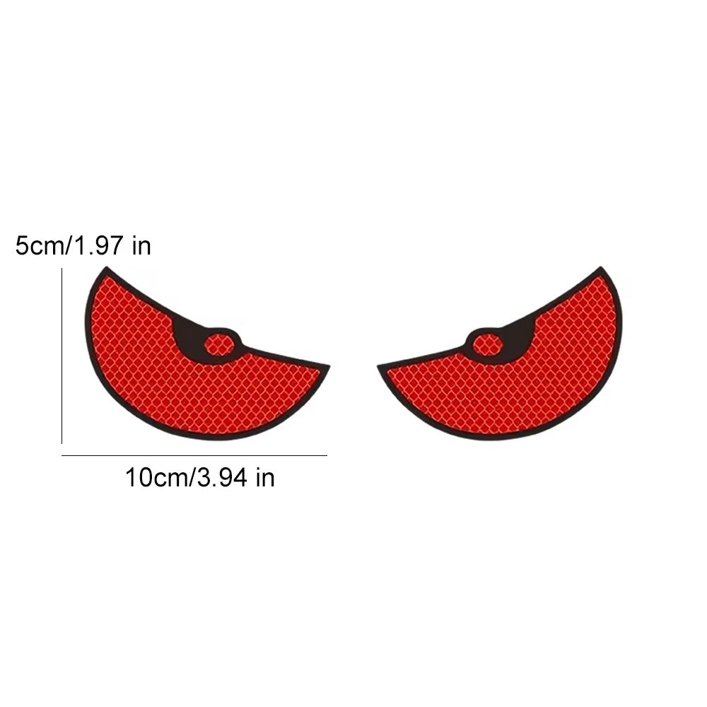 2pcs/Set Reflective Car Stickers Motorbike Helmet Improve Your Vehicle's Visibility And Safety With Devil Eye Stickers