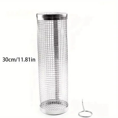 1pc Stainless Steel BBQ Cage Grill Cage Perfect For OutdoorGrilling Camping Grill Accessories Tool Gifts For Camping BBQ