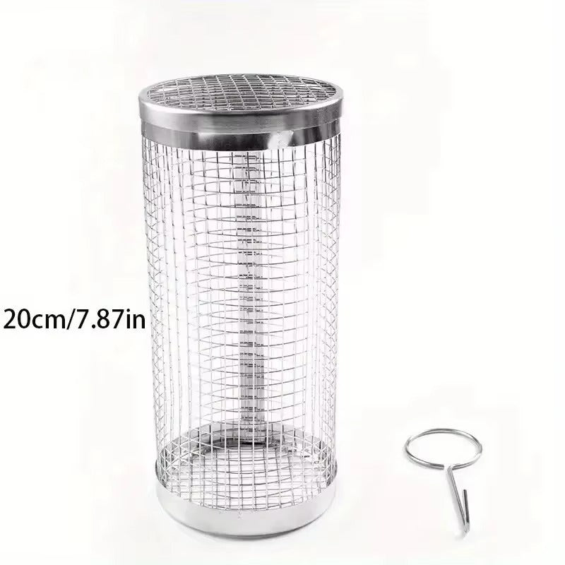 1pc Stainless Steel BBQ Cage Grill Cage Perfect For OutdoorGrilling Camping Grill Accessories Tool Gifts For Camping BBQ