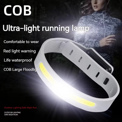 LED Mini Portable Armband Light COB Night Running Wrist Lamp 500LM Outdoor Camping Cycling Rechargeable Safety Warning Lantern