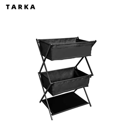 TARKA Camping New Storage Rack Three-Layer Shelf Folding Storage Rack For Outdoor Barbecue Storage Rack Multifunctional Shelf